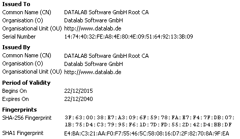 Datalab Software GmbH Root CA