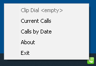 CTI Tray Icon Context Menue